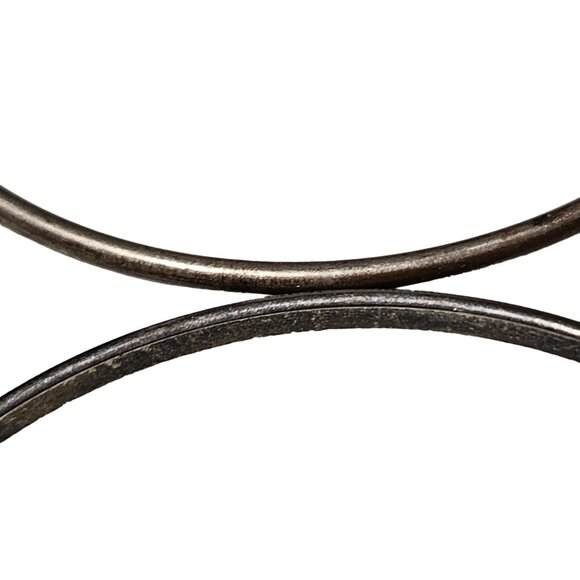 Retro Metal Bangle Bracelets Classic 80s 90s Fashion Minimalist Jewelry Set of 4 - Picture 4 of 6